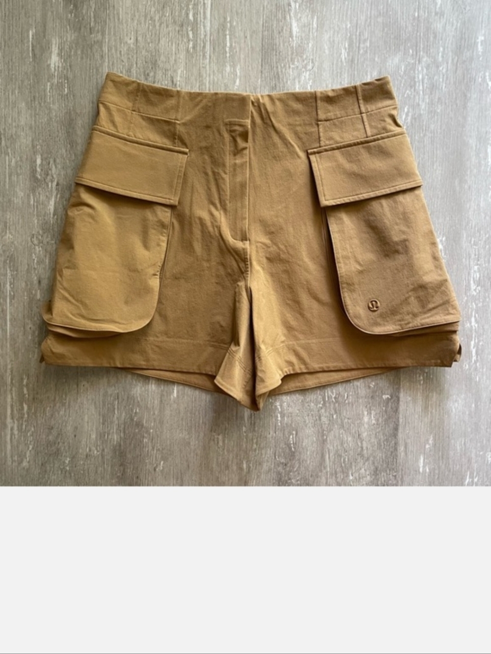 lululemon athletica Tan Cargo Shorts with Oversized Pockets